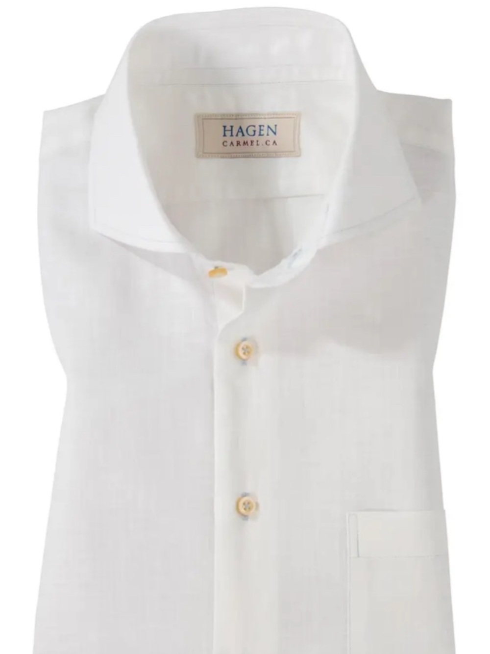 Hagen Carmel Men’s Linen Long Sleeve Shirt Sz XXL Quiet Luxury - LIKE NEW!